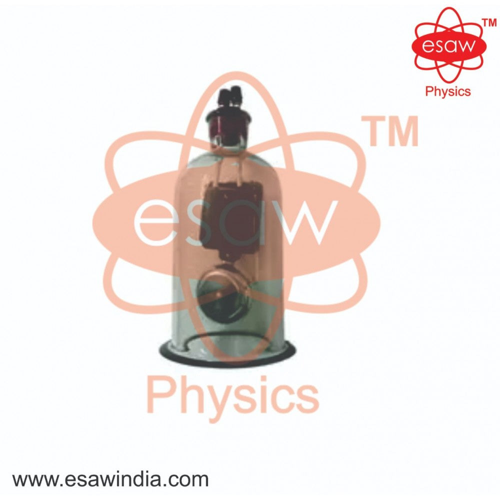 Image ALT Tags:
"Bell Experiment Apparatus for Physics Lab Sound Demo"
"ESAW SM-3658 Bell in Vacuum Setup for Acoustics"
"School Lab Apparatus to Demonstrate Sound in Air and Vacuum"