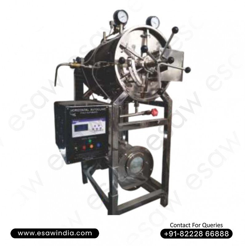 Image ALT Tags:
"Cylindrical Double Door Autoclave for Medical and Industrial Labs"
"Sterilization Unit for Schools, Colleges, and Research Institutes"
"ESAW Autoclave with Pass-Through Double Door Design"