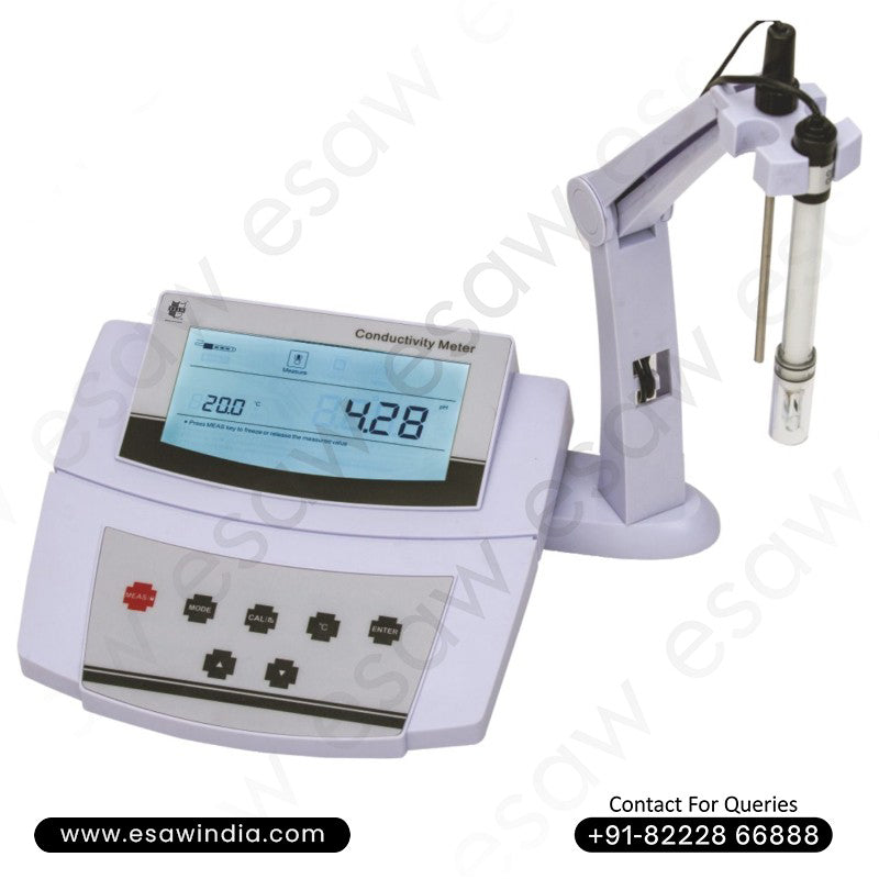 Image ALT Tags:
"Digital Conductivity TDS Meter for Chemistry Lab Use"
"ESAW EC TDS Meter for Science Lab Water Testing"
"Conductivity Meter for Schools and Research Centres"
"Affordable ESAW Conductivity TDS Meter India Export"