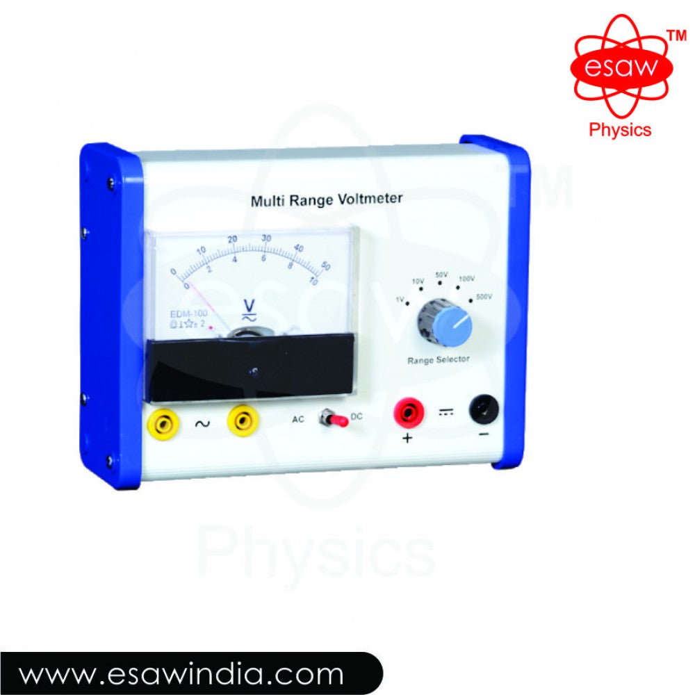 Image ALT Tags:
"ESAW Multi Range A.C./D.C. Voltmeter for Lab Use"
"Physics Class Voltmeter with Multiple Voltage Scales"
"Educational Electrical Meter for Students and Labs"