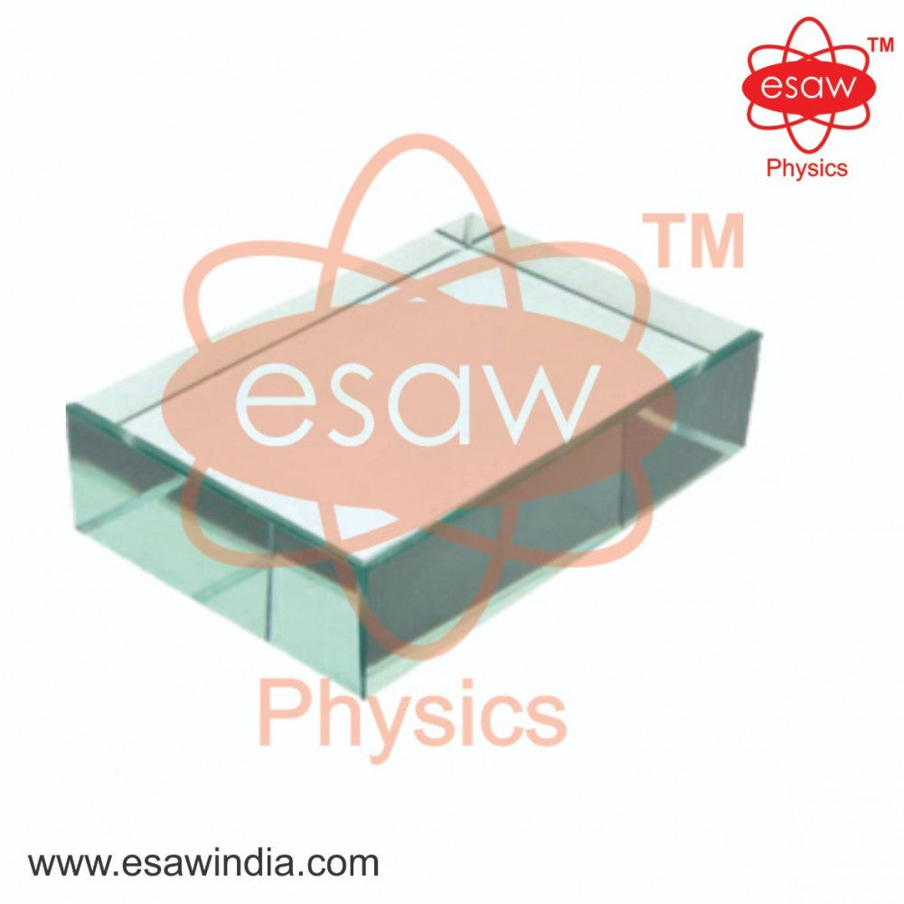 Image ALT Tags:
"Block Glass for Optics Lab Experiments"
"ESAW LO-518 Rectangular Glass Slab for Light Refraction"
"Optical Glass Block for School and College Labs"