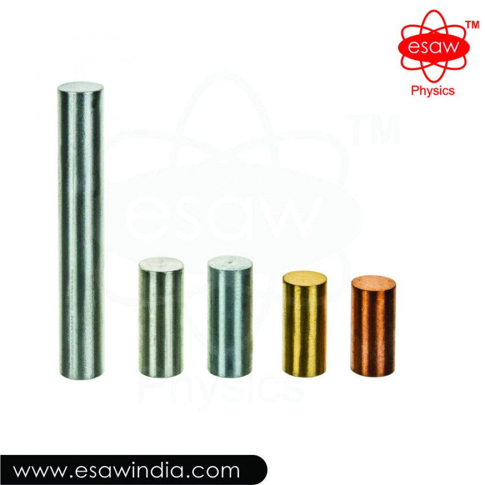 Image ALT Tags:
“Equal Mass Metal Cylinder Set for Physics Lab Demonstration”
“Educational Metal Cylinders for Density Experiments in Schools”
“ESAW Metal Cylinder Set – Science Equipment for Students”