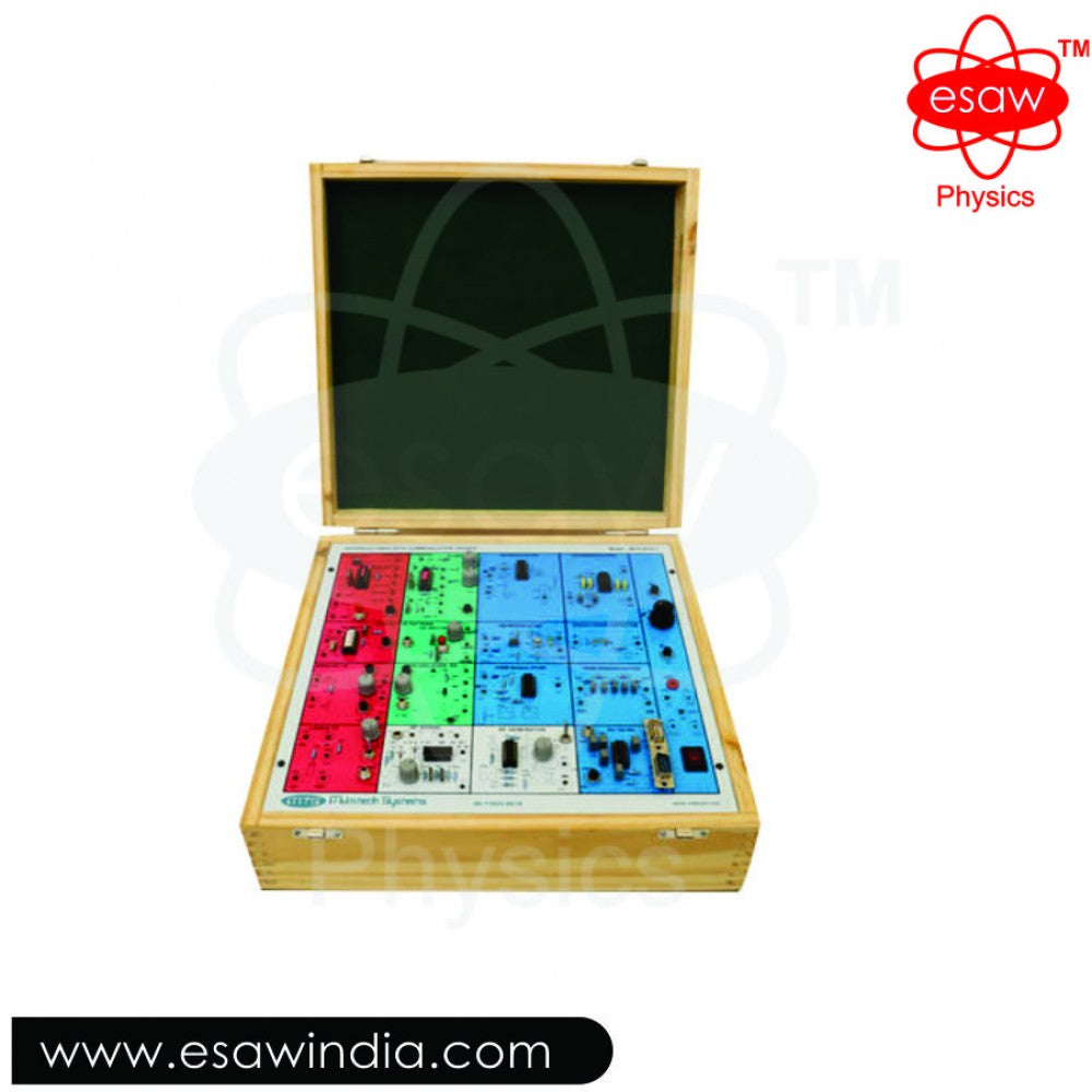 Image ALT Tags:
"Fiber Optics Kit for Optical Communication Labs"
"ESAW Fiber Optics Training Kit for Students"
"Educational Fiber Optics Equipment for Engineering Colleges"