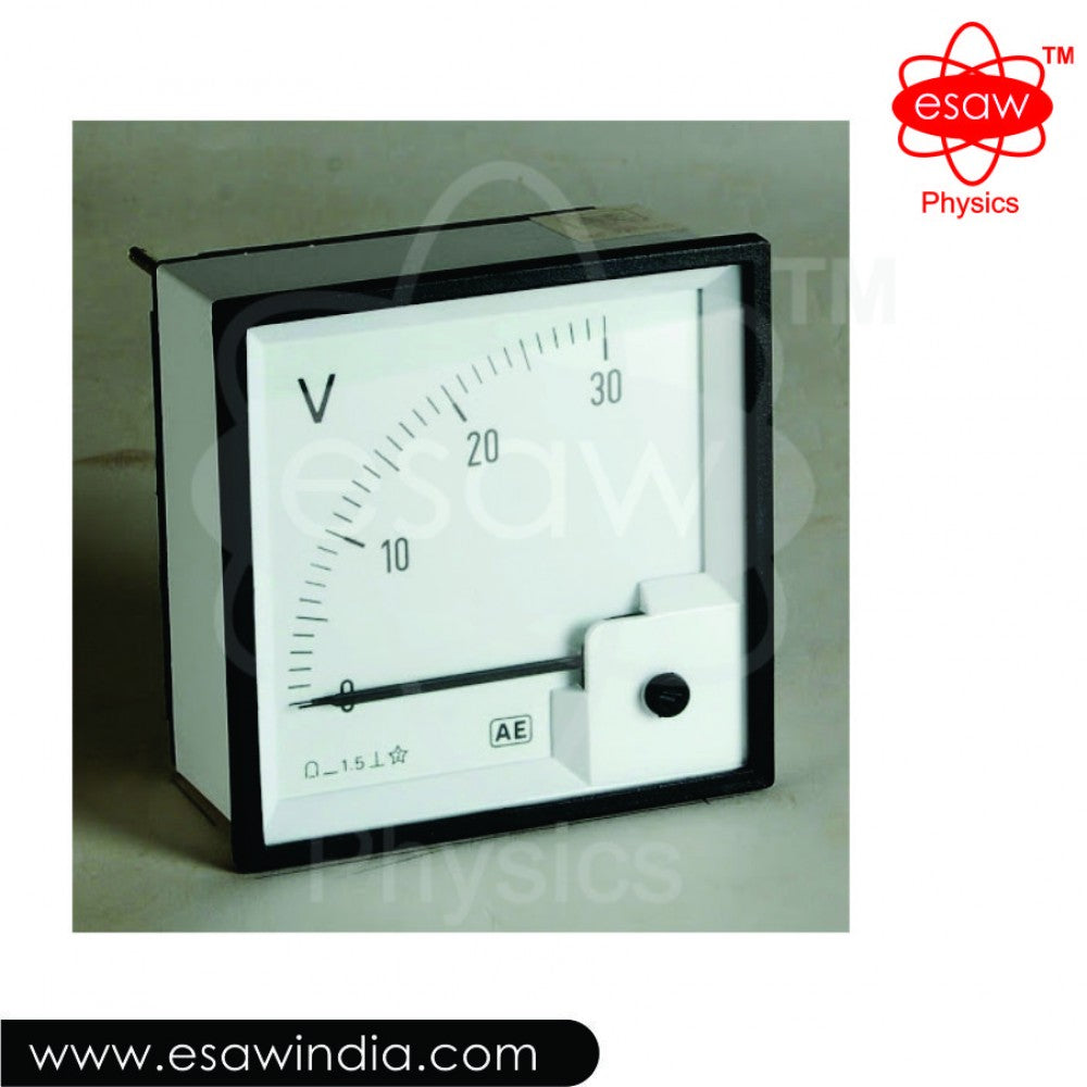 Relevant Image ALT Tags:
"Moving Coil A.C. Voltmeter for Physics and Engineering Labs"
"ESAW Analog Voltmeter for Educational and Industrial Use"
"AC Voltmeter for Schools and Research Labs"