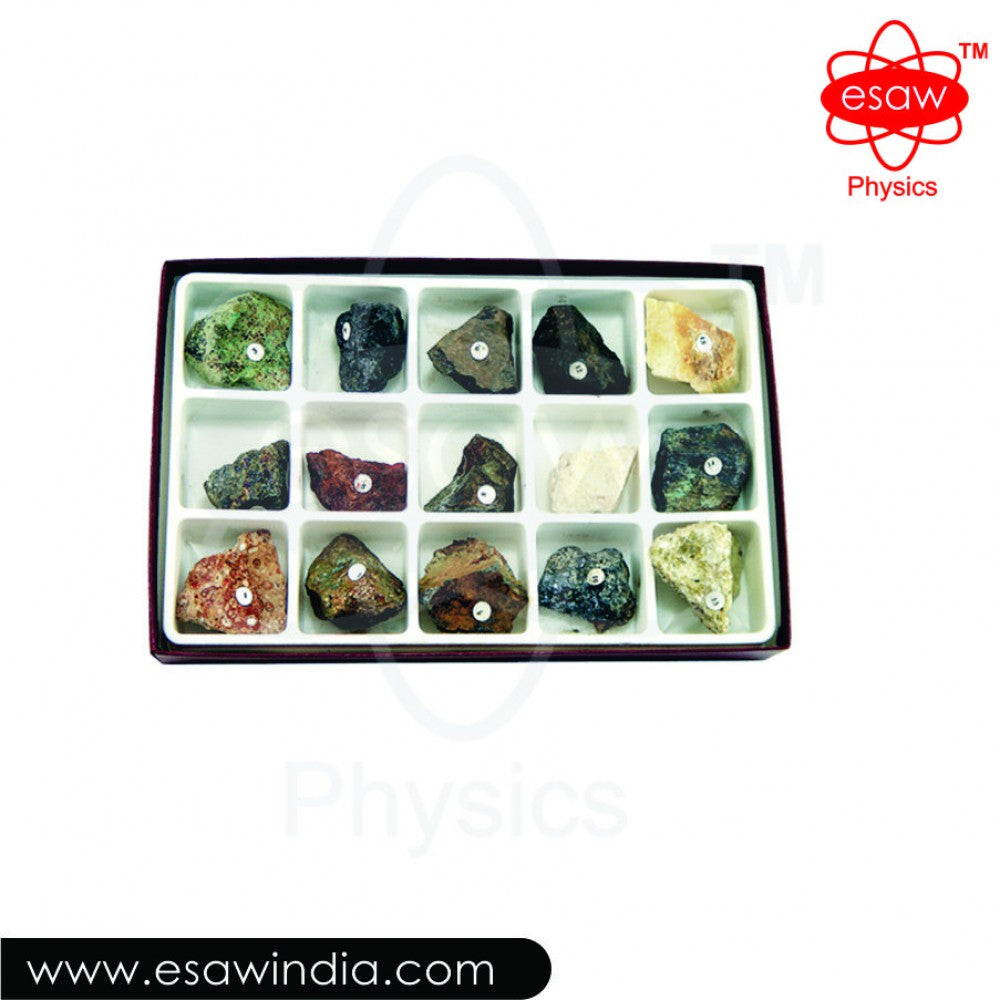 🖼 Image ALT Tags (SEO-Optimized):
"Ores of Common Metals Educational Kit for Chemistry Labs"
"Labeled Ore Samples for Earth Science Classrooms"
"Affordable Metal Ore Collection Set for Indian Schools"
"ESAW Mineral Identification Set for Students and Labs"