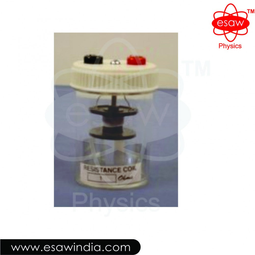 Image ALT Tags:
"ESAW Resistance Coils in Transparent Cylindrical Case for Physics Labs"
"Educational Resistance Coils with 4mm Socket Terminals"
"Affordable Resistance Units for Schools, Colleges, and Research Labs"