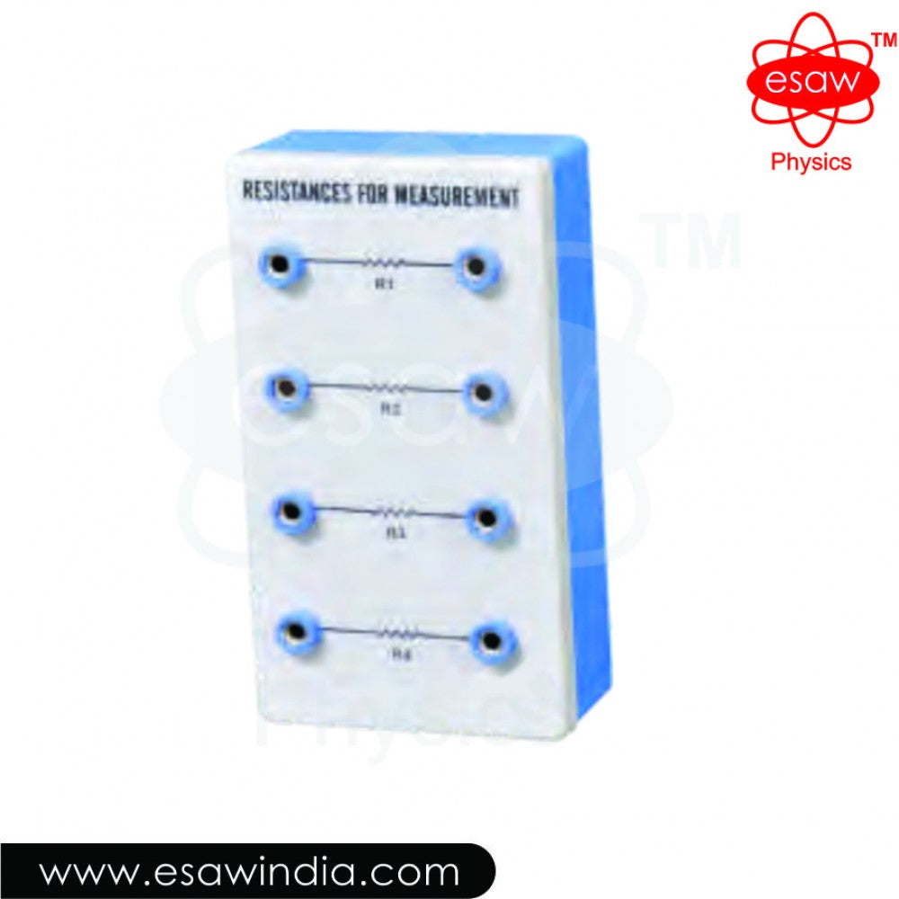 Image ALT Tags:
"ESAW Resistances for Measurement Kit with 1W Resistors"
"Educational Resistance Measurement Equipment for Labs"
"Resistor Measurement Box for Students and Engineering Colleges"