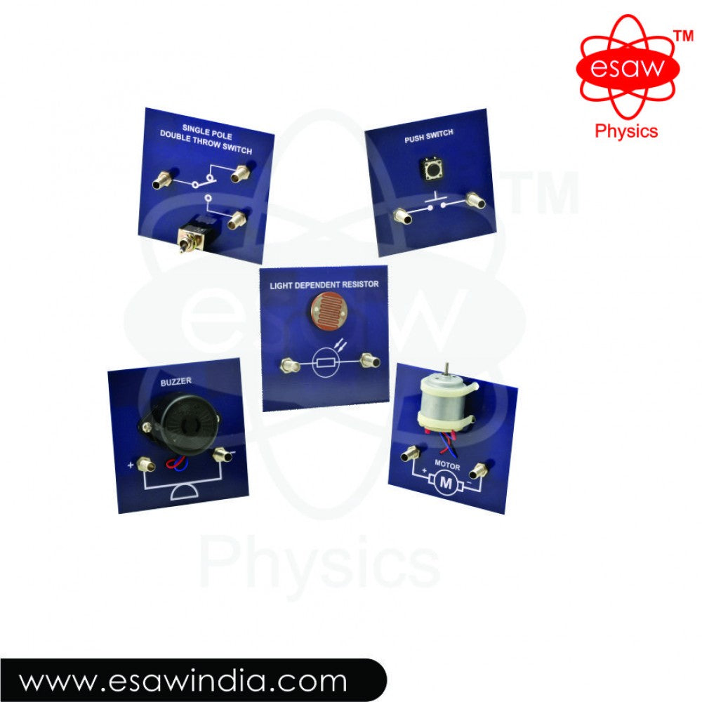 Image ALT Tags:
"Simple Circuit Module for Physics and Electrical Labs"
"ESAW E-6789 Basic Circuit Learning Kit for Students"
"Electrical Science Equipment for Schools and Colleges India"