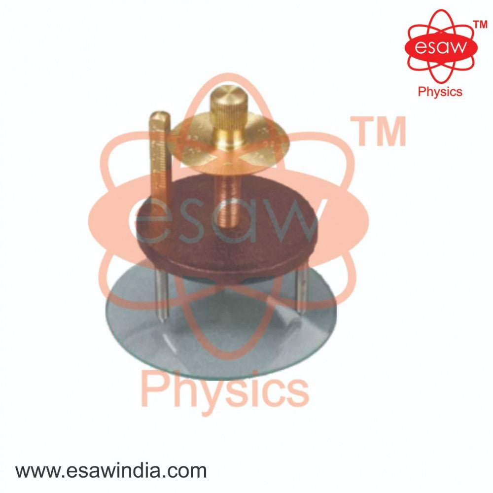 Image ALT Tags:
"Spherometer for Surface Curvature Measurement in Physics Lab"
"Precision Spherometer for Optical Lab Applications"
"ESAW Metal Spherometer for Engineering Students"