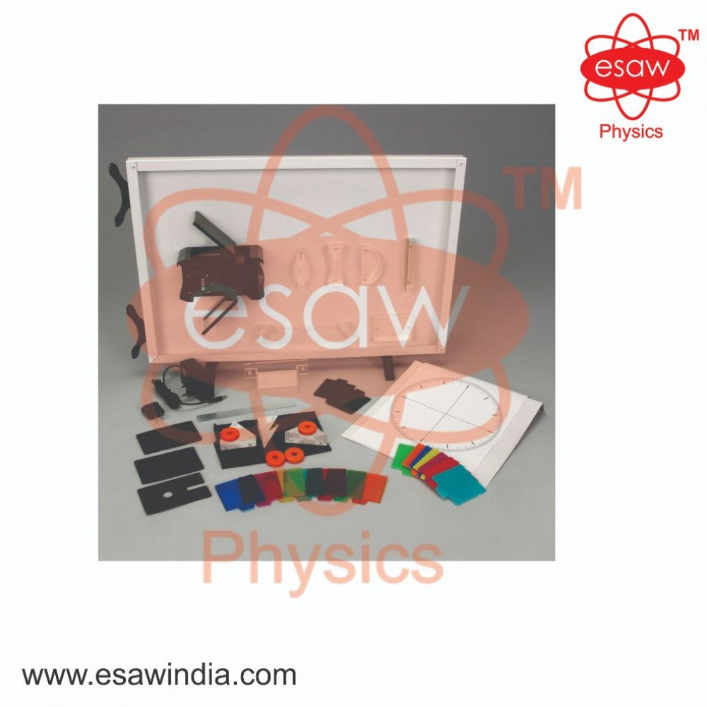 Image ALT Tags:
"White Board Optics Set for Light Reflection Demonstration"
"Optics Teaching Kit for School and College Physics Labs"
"Best Optics Equipment for Students and Science Teachers"
"Affordable Ray Diagram Board Kit for Classrooms in India"