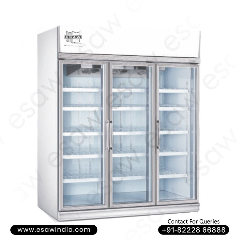 Image ALT Tags:
"Three Glass Door Vertical Freezer for Laboratory Use – ESAW"
"Large Upright Freezer for Medical and Chemistry Labs"
"Best Three Door Lab Freezer for Schools and Industrial Research"
"ESAW Export Quality Glass Door Freezer for Science Students"