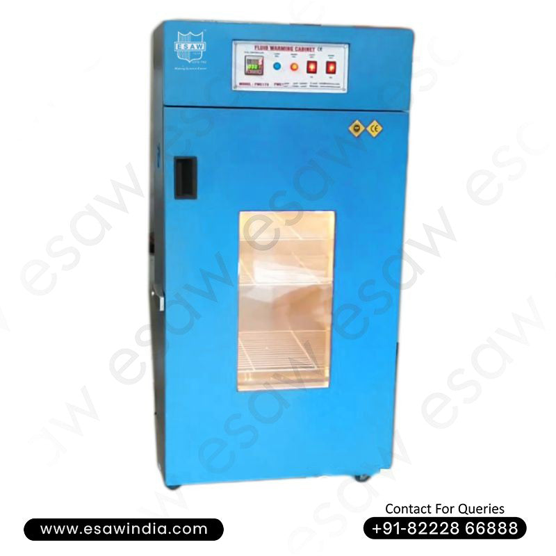ALT Text for Images:
"ESAW Fluid Warming Cabinet for Hospital Use"
"Lab Fluid Warming Cabinet for Nursing Colleges and R&D"
"Export Quality Fluid Warming Cabinet from India"