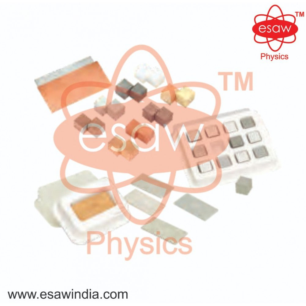 image ALT Tags:
"Materials Blocks Set for Density and Heat Lab Experiments"
"ESAW Metal and Non-Metal Blocks for Science Lab Use"
"Physics Lab Metal Blocks for Students and Research Labs"