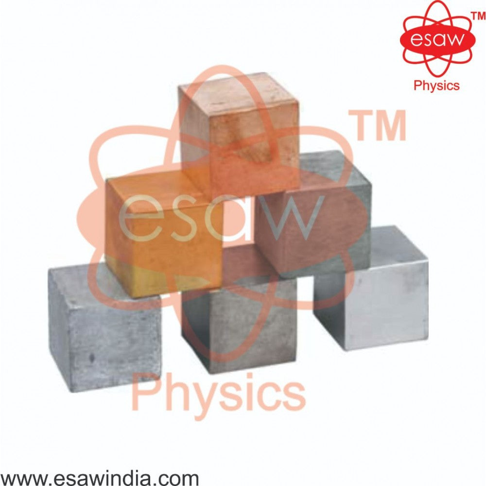 Image ALT Tags:
"Metal Cubes Set for Density and Physics Lab Use"
"ESAW Metal Cubes for Science and Engineering Classrooms"
"Physics Experiment Cube Set Made of Multiple Metals"