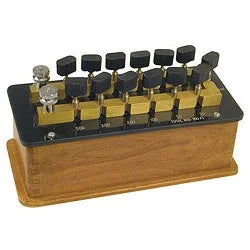 Image ALT tags:
"Resistance Box Brass Plug Type ESAW Physics Lab India"
"Affordable Resistance Box for Schools and Colleges"
"Educational Physics Resistance Box for Students"