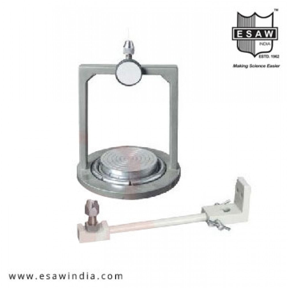 🖼️ Image ALT Tags:
"Bridge-Type Torsion Pendulum for Physics Lab"
"Torsion Pendulum Small Size for Schools and Colleges"
"Affordable Torsion Pendulum Apparatus India"
"Export Quality Lab Equipment – Torsion Pendulum ESAW"