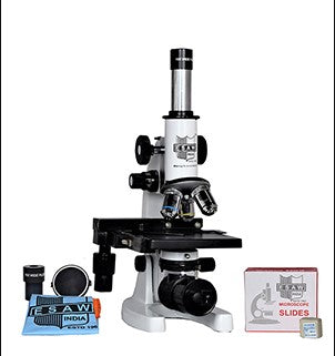 Image ALT Tags:  "Trinocular Microscope for Research Laboratories"  "ESAW Trinocular Microscope with Camera Port"  "Advanced Student Microscope for Medical Colleges"  "Trinocular Laboratory Microscope for Export from India"