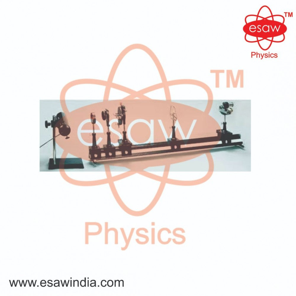 Image ALT Tags:

“Bi-Prism Assembly with Optical Bench for Interference Experiment”

“ESAW Physics Lab Equipment for Young’s Double Slit Demonstration”

“Wave Interference Experiment Setup for Colleges and Research Labs – ESAW India”