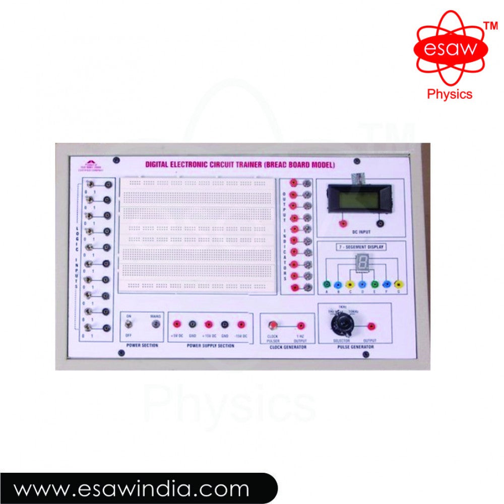 Image ALT Tags (SEO Optimized):

“ESAW Digital Trainer Board for Students and Colleges”

“Affordable Digital Trainer Board for Electronics Lab India”

“Buy ESAW Digital Trainer Kit in Bulk – Export Quality India”

“Best Digital Logic Training Kit for Schools and Engineering Colleges”