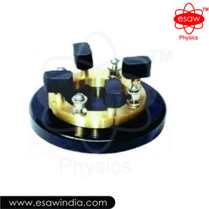 Image ALT Tags (SEO-focused):

"Plug Key Commutator 4 Ways Circular for Physics Lab"

"ESAW Plug Key Commutator for Educational Labs"

"Export Quality Plug Key Commutator India"