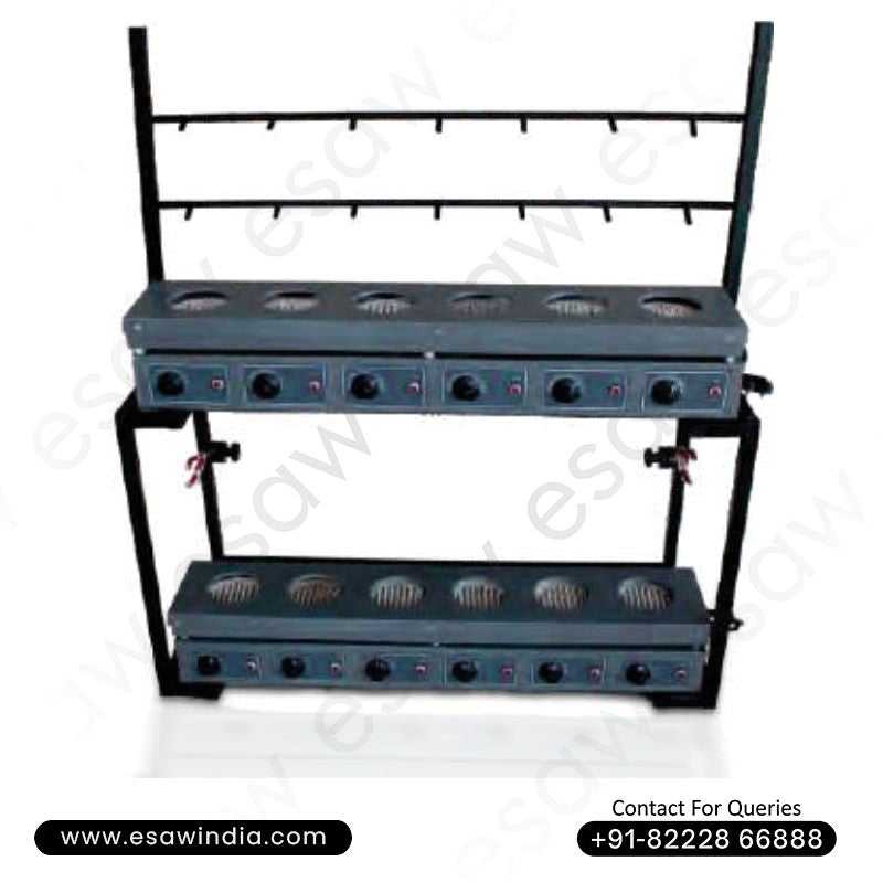 Image ALT Tags:

"Universal Kjeldahl Digestion and Distillation Unit for Chemistry Lab"

"Combined Kjeldahl Unit for Schools and Research Labs"

"Export Quality Protein Estimation Equipment India"

"Educational Lab Equipment for Nitrogen Analysis"