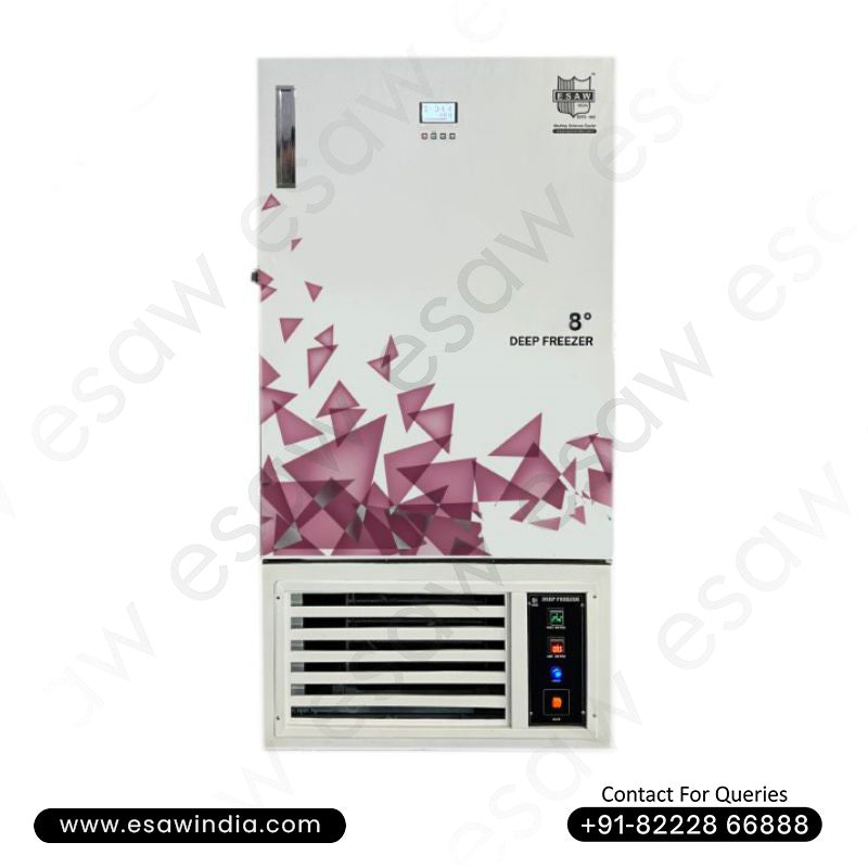 Image ALT Tags:

"8°C Laboratory Freezer for Chemistry Labs"

"Medical Vaccine Freezer for Schools and Colleges"

"Affordable Deep Freezer for Labs and Research Centers"

"Vertical Lab Freezer with Digital Display – ESAW India"