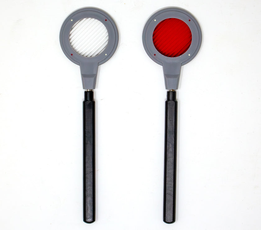 Red and Clear Maddox Rod for Vision Testing in Labs”