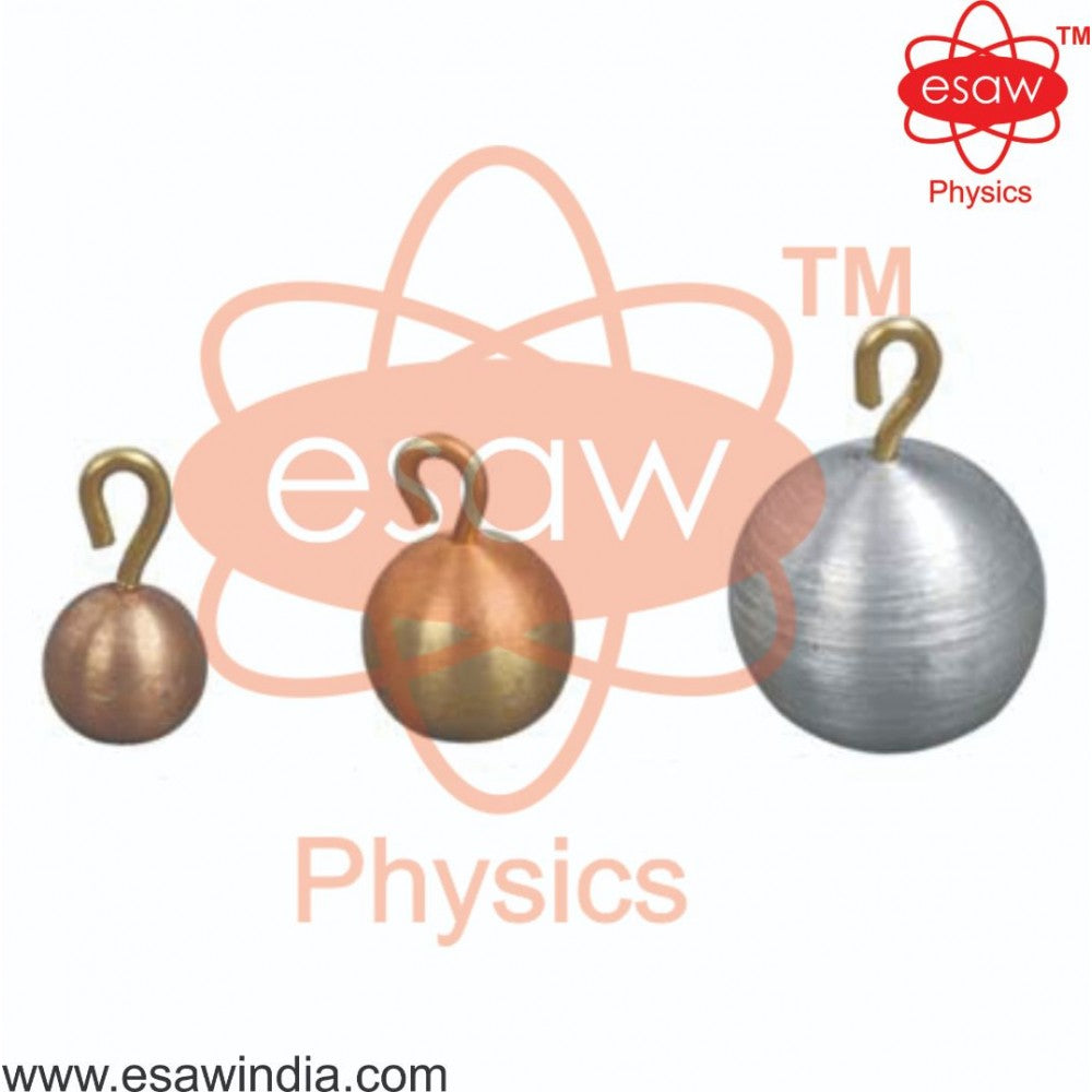 Image ALT Tags:

"Precision Pendulum Bobs for Physics Experiments"

"Spare Pendulum Spheres for Science Labs"

"ESAW SM-3640 Metal Pendulum Bobs for SHM Demonstrations"