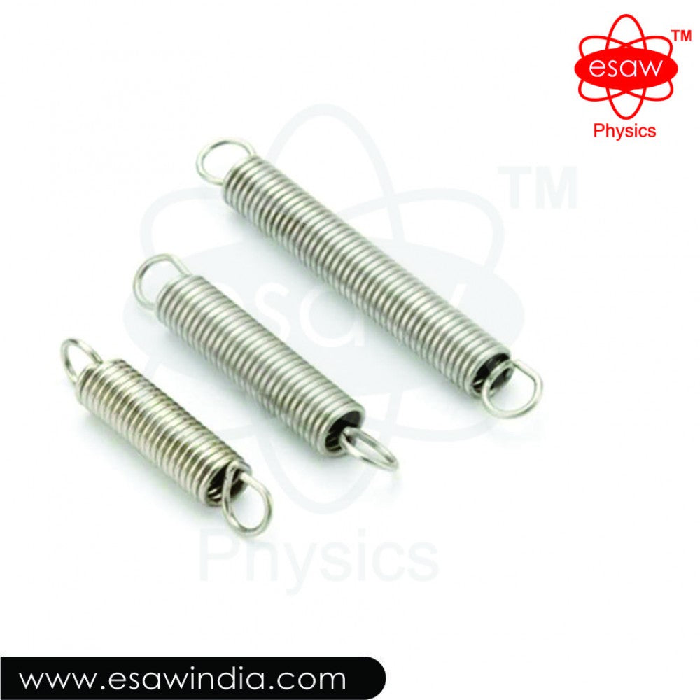 Image ALT Tags:

"Physics Lab Springs for Hooke’s Law Demonstration"

"ESAW SM-3703 Spring Set for Mechanics Experiments"

"Science Equipment Spring Set for Students and Labs"