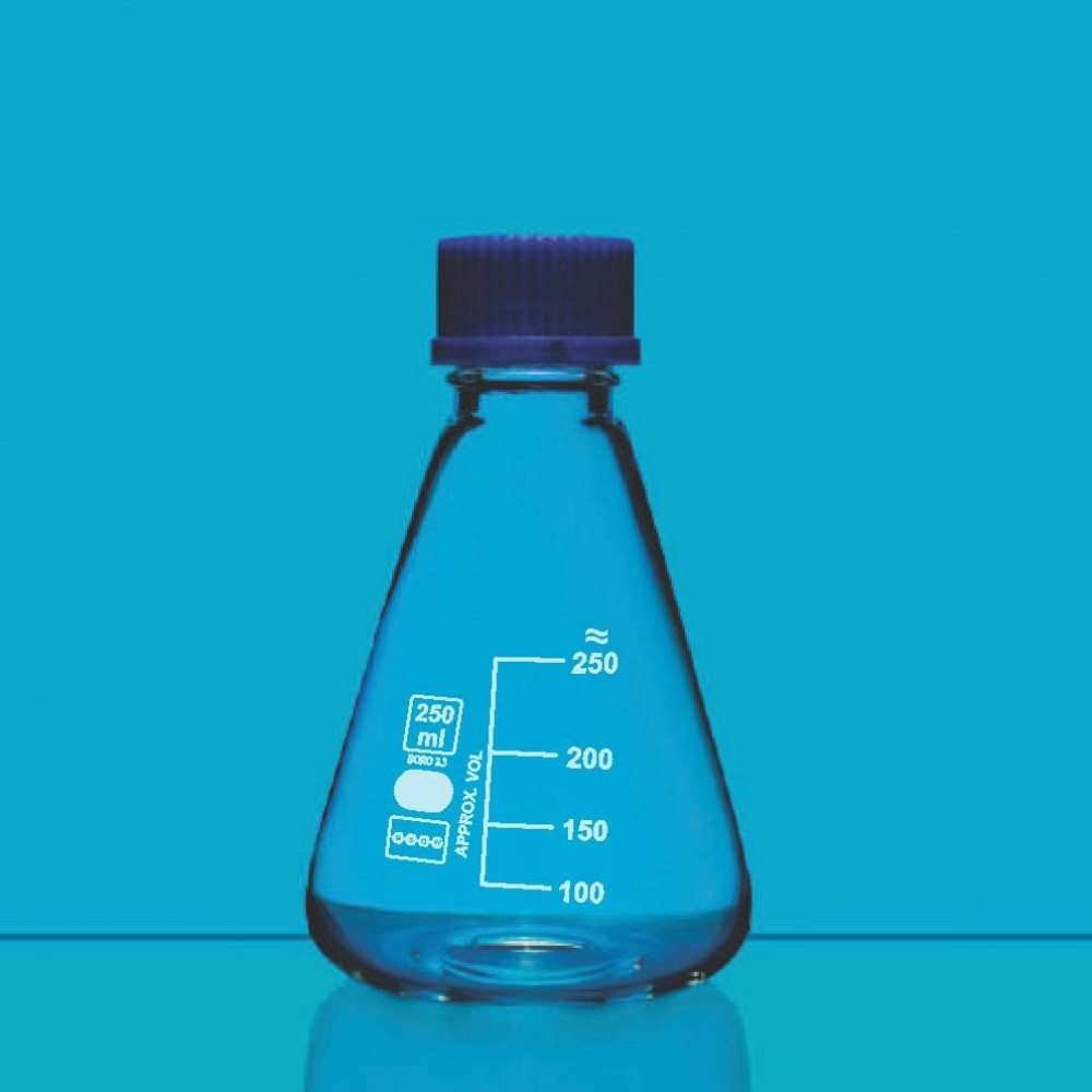 Conical Flask with Screw Cap and Liner